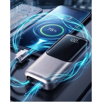 LED Ekranlı Süper Fast Charge Özellikli Mini Powerbank