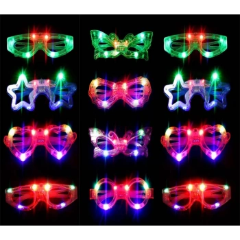 Led Işıklı Karışık 6 Model Yanar Söner Parti Gözlüğü 12 Adet (5324)