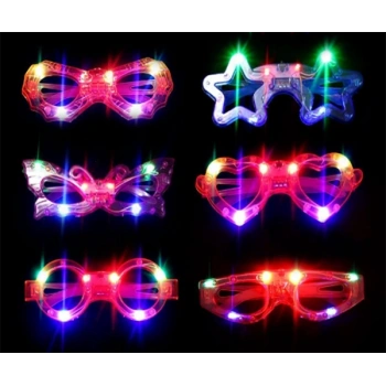 Led Işıklı Karışık 6 Model Yanar Söner Parti Gözlüğü 6 Adet (5324)