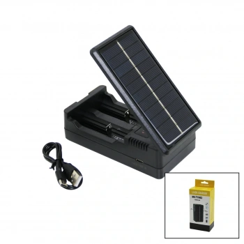 LI-ION CHARGER MS-TYN82  SOLAR - GÜNEŞ ENERJİLİ   2Lİ   PİL ŞARJ  ALETİ  1200mA (5324)
