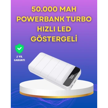 Lightning ve Type-C Girişli 50000mAh Powerbank