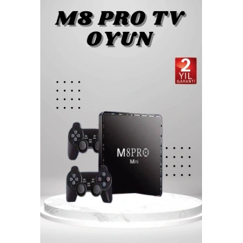 M8 Pro Mini 2.4g 10k Ultra Hd 64 Gb Tv Box Android Tv Game Box  2 Adet Oyun Konsolu