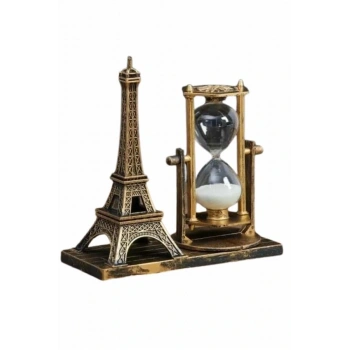 Masa Biblosu Dekoratif Süs Kum Saati Eyfel Kulesi Hediyelik Kum Saati