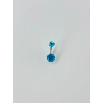 Mavi Taşlı Göbek Piercing - Pg0012