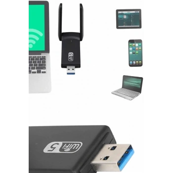 Mbps Wifi Alıcı Kablosuz Wifi Adaptörü Çift Band Çift Antenli