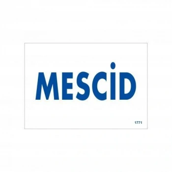 Mescid Uyarı Levhası 17,5x25 KOD:1771