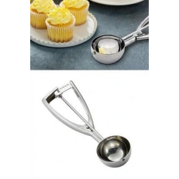 METAL  DONDURMA - KURABİYE KAŞIK (5324)