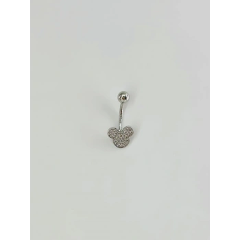 Mickey Mouse Detaylı Göbek Piercing - Pg0063