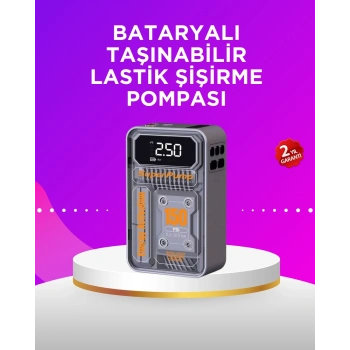Mini Boy Elektrikli Şarjlı Yüksek Basınçlı Lastik Şişirme Pompası