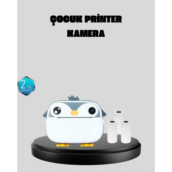 Mini Çocuk Kamera Anında Baskı Özellikli Hd Video Termal Yazıcılı