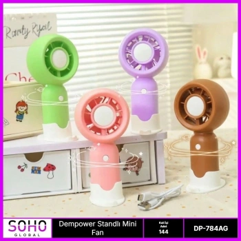 Mini El Fanı Telefon Tutuculu