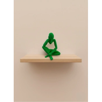 Minimal İnsan Figürü Biblo Yeşil Ev ve Ofis Dekoru