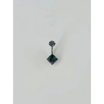 Mistik Topaz Taşlı Göbek Piercing - Pg0019