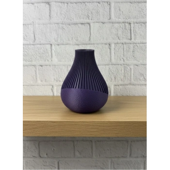 MOR VAZO ÇİZGİLİ