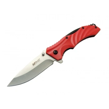 Mtech 4312 Kırmızı Kamp Çakı 20cm - Yarı Otomatik, Kemerlikli
