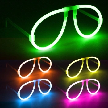 Neon Glow Fosfor Gözlük – Festival & Parti (12'li Set)