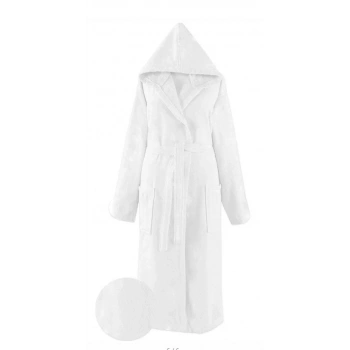 Nevresim Dünyası Pamuklu Tek Bornoz Beyaz