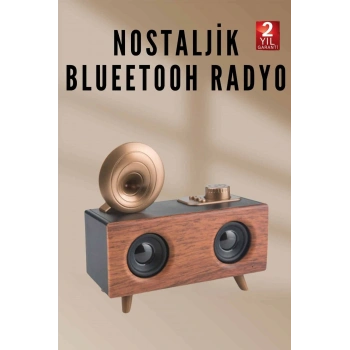 Nostaljik Radyo Bluetooth Bağlantılı Şarjlı Yüksek Ses Kaliteli