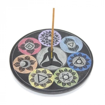 Obsidian Taşı 7 Çakra (Chakra) Tasarımı Tütsülük