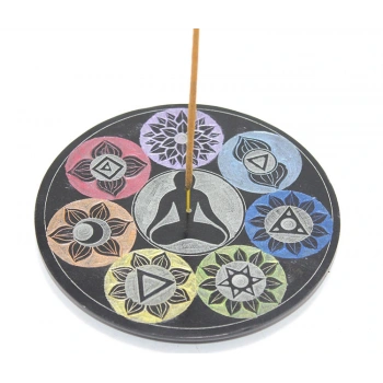 Obsidian Taşı 7 Çakra (chakra) Tasarımı Tütsülük