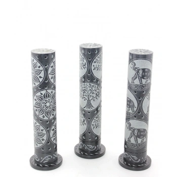 Obsidian Taşı İşlemeli Kule Tütsülük Model 2