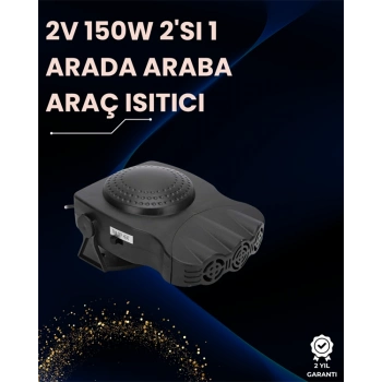 Ön Cam Buz Çözücü Ve Fan | 12v Araç İçi Isıtıcı, Full Havalandırmalı, Abs Gövdeli
