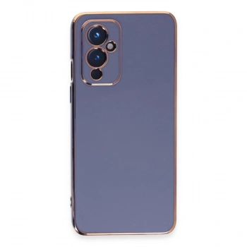 One Plus 9 Kılıf Volet Silikon - Mavi