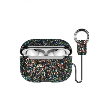 Onegif Apple Airpods 3 (3.nesil) Bright Simli Airpods Kapak - Siyah
