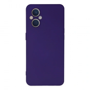 Oppo Reno 7 Lite Kılıf Nano İçi Kadife Silikon - Mor