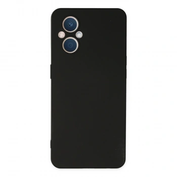Oppo Reno 7 Lite Kılıf Nano İçi Kadife Silikon - Siyah