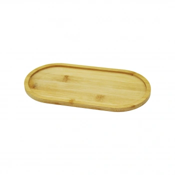 OVAL AHŞAP BAMBU YAĞDANLIK ALTLIK 12X23CM (5324)