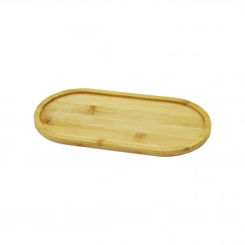 OVAL AHŞAP BAMBU YAĞDANLIK ALTLIK 12X23CM (5324)