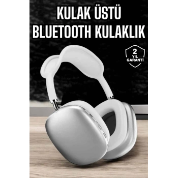 P9 Air Max Kablosuz 5.0 Mikrofonlu Bluetooth Kulaklık Beyaz Yüksek Ses Kaliteli