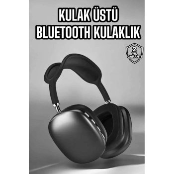 P9 Plus Kulaklık Siyah Bluetooth Bağlantılı Kulak Üstü Kablosuz