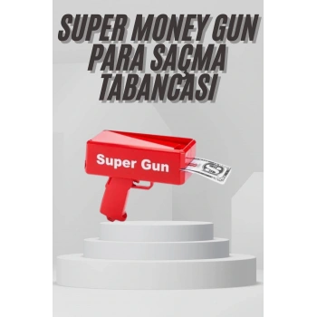 Para Dolar Saçma Para Atma Tabancası Otomatik Kırmızı Oyuncak
