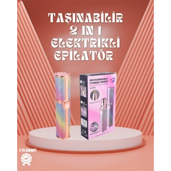 Paslanmaz Çelik Bıçaklı USB Epilatör – Kaş, Üst Dudak ve Çene Tüy Temizleyici