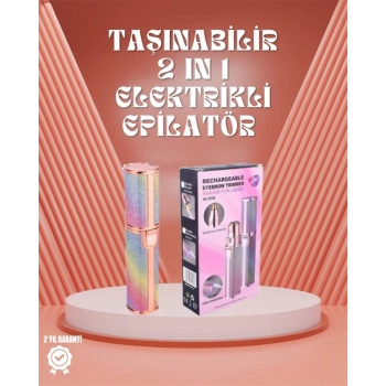 Paslanmaz Çelik Bıçaklı USB Epilatör – Kaş, Üst Dudak ve Çene Tüy Temizleyici