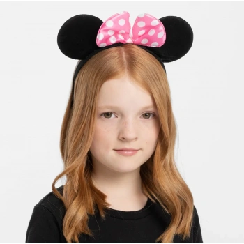 Pembe Fiyonklu Minnie Mouse Tacı Mini Kulak (5324)