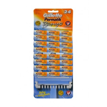 PERMATİK BANYO SAPLI JİLET KARTELA 48 PARÇA (5324)