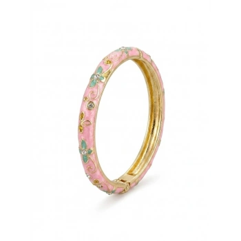 Pink Ra Mine İşlemeli Kelepçe Bileklik - Kbl0454
