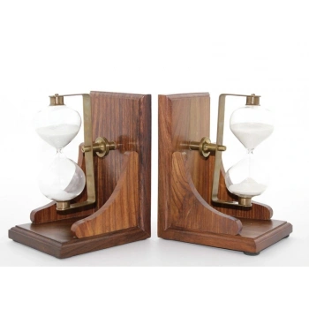 Pirinç Kitap Tutacağı Kum Saati