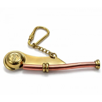 Pirinç Silistre Düdüğü Anahtarlık