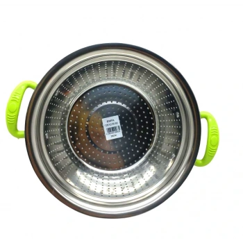 PLASTİK RENKLİ KULP METAL SEPET SÜZGEÇ 26CM. (5324)