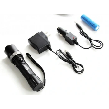 Polis El Feneri: Zoomlu + Sellektörlü + Şarjlı El Feneri (500 metre) (5324)