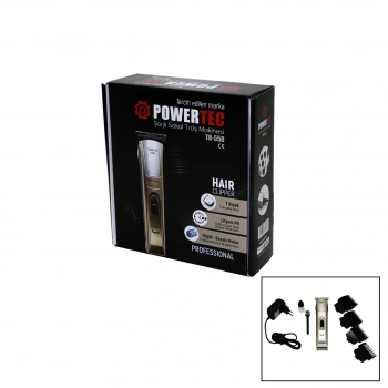 POWERTEC TR-558 ŞARJLI SAÇ SAKAL ENSE ÇİZİM TRAŞ MAKİNESİ T BIÇAK (5324)