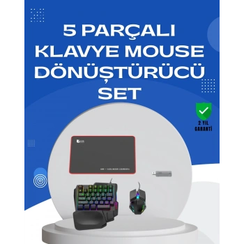 Profesyonel Mobil Oyun Seti | Yüksek DPI Mouse + Ergonomik Klavye