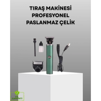 Profesyonel Şarjlı Tıraş Makinesi – 180 Dakika Kullanım, 2.5 Saat Hızlı Şarj, Evrensel Usb Şarj Girişli