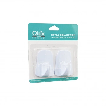 QLUX L-00735 2PCS OPAK BEYAZ PLASTİK ASKI (5324)