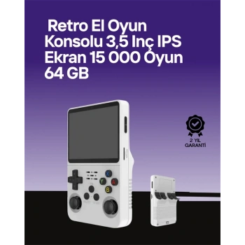 64 GB Retro Oyun Konsolu – Çoklu Emülatör Desteği, Linux Tabanlı Açık Sistem