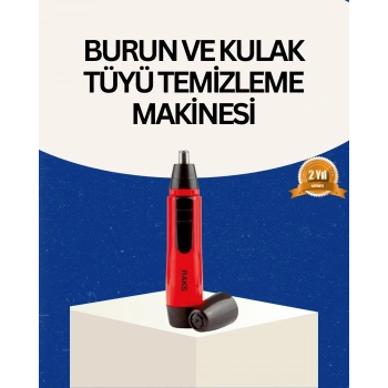 Raks Kırmızı Tüy Temizleme Cihazı Kulak Burun Pilli Ergonomik